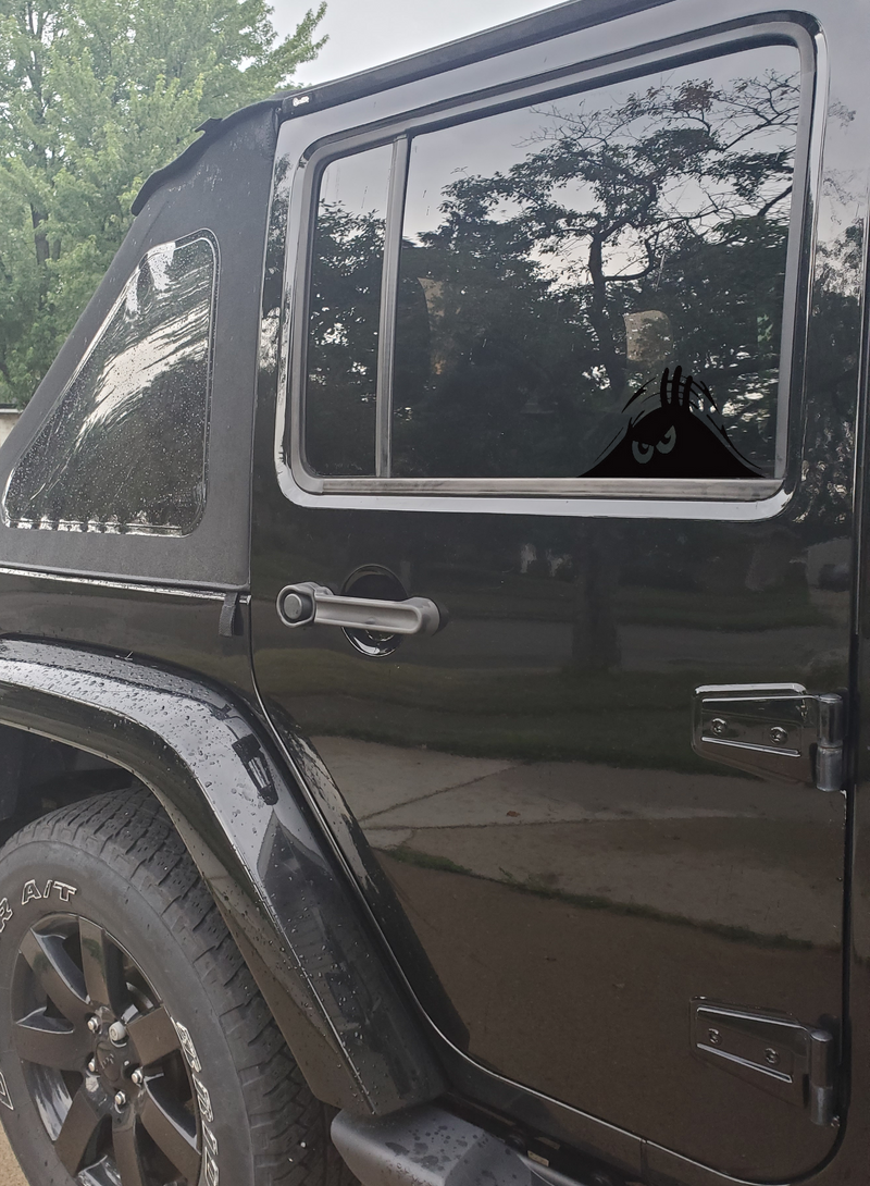 Peeking Monster Decal - Vehicle Decals | Vinyl and Sass Creations | Custom Vinyl and Sublimated Apparel & Decor
