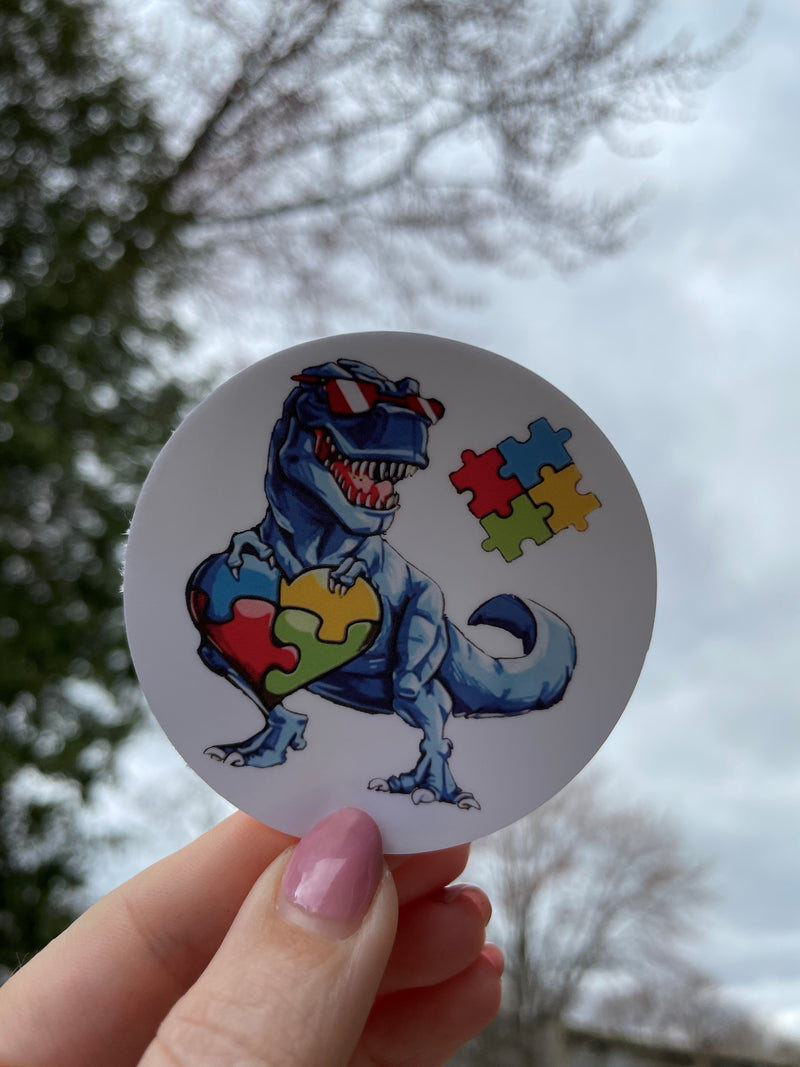 Autism Dino Sticker