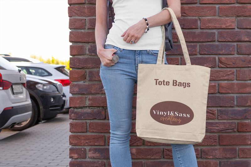 Customizable Tote Bag - Vinyl and Sass